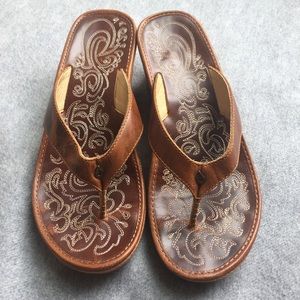 OluKai Paniolo Wedge Sandals